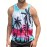 Coconut Tree Print, Men's Tanktop, Casual Loose Sleeveless Shirt For Summer Holiday