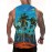 Men's Trendy Hawaiian Crew Neck Graphic Tank Top With Fancy Palm Tree Print, Perfect For Summer Beach, Pool And Resort