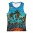 Men's Trendy Hawaiian Crew Neck Graphic Tank Top With Fancy Palm Tree Print, Perfect For Summer Beach, Pool And Resort