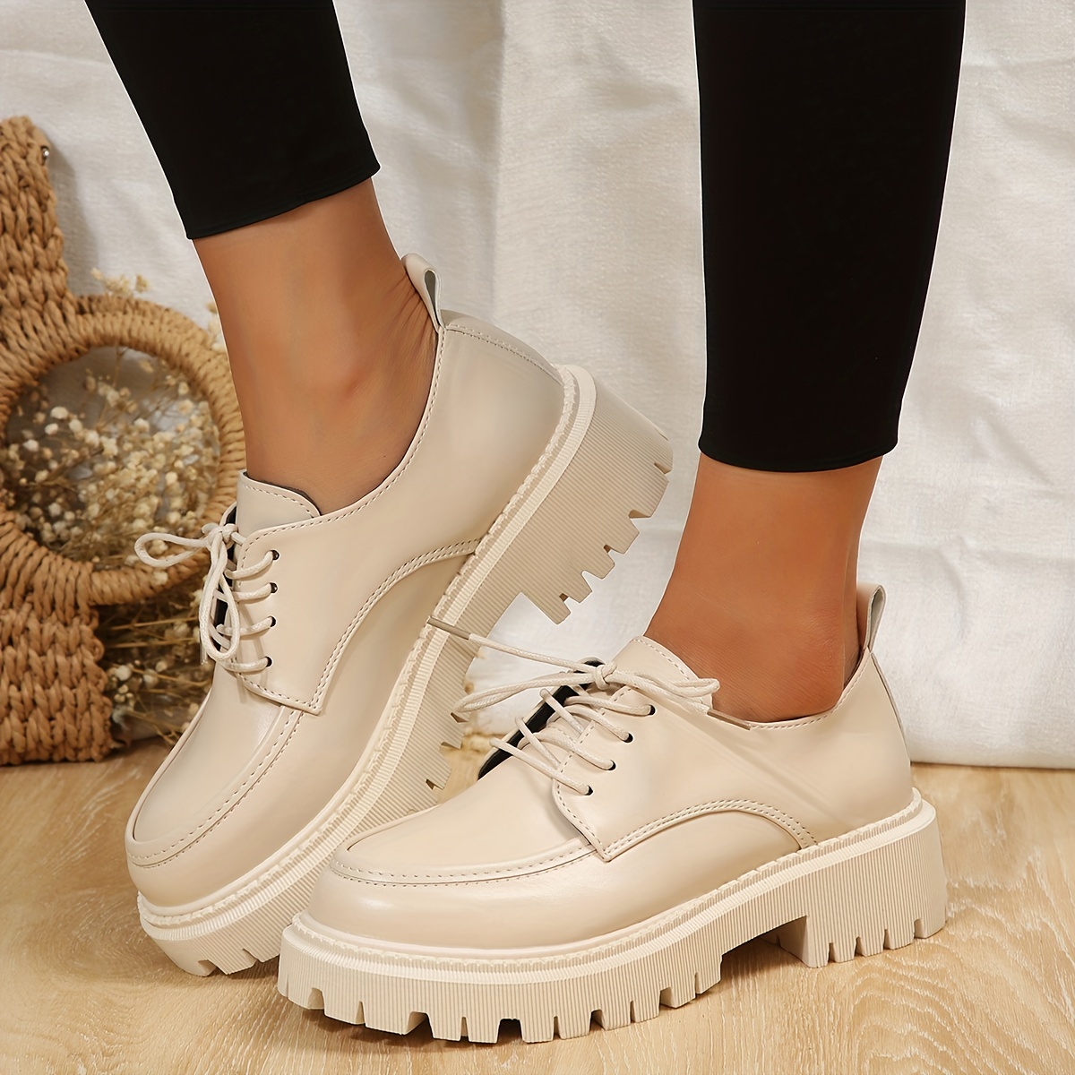 platform shallow mouth women s solid color trendy details 2
