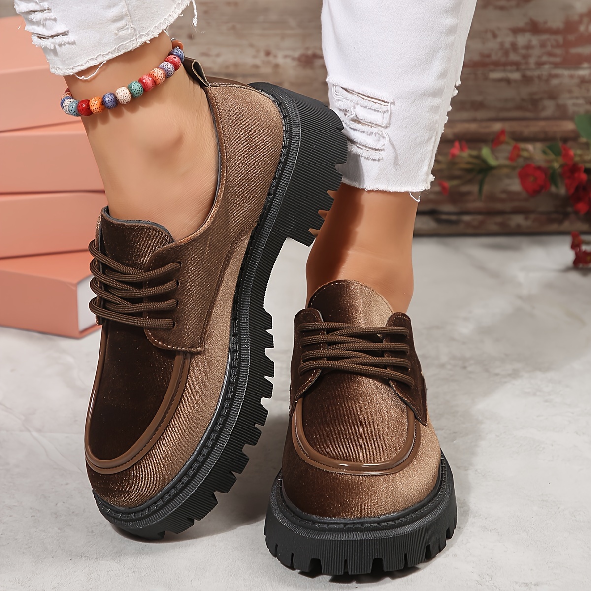 platform shallow mouth women s solid color trendy details 3