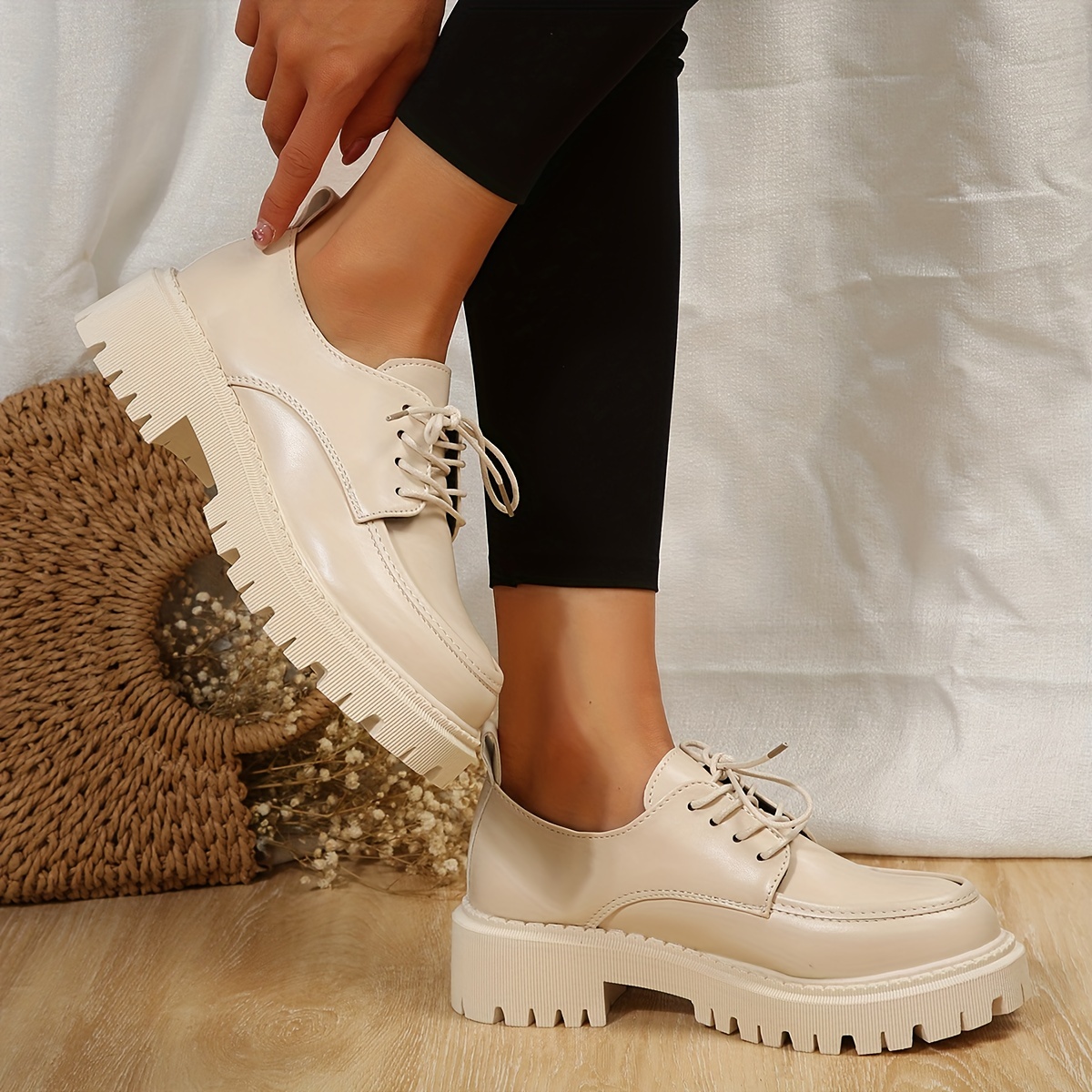 platform shallow mouth women s solid color trendy details 4