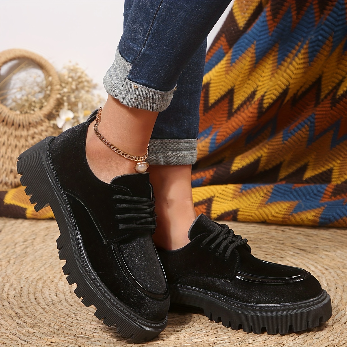 platform shallow mouth women s solid color trendy details 8